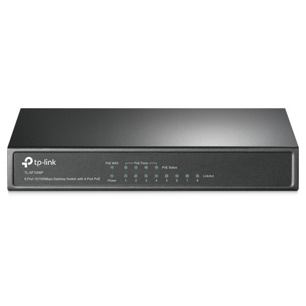 Imagen 1 del producto “Switch POE TP-LINK TL-SF1008P - Negro, 53 W, 8 puertos ”