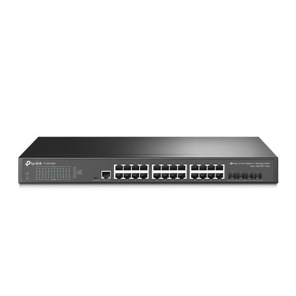 Imagen 1 del producto “Switch TP-LINK SG3428X - 24 puertos, puertos 10/100/1000 Mbps, L2+ con 4 ranuras 10GE SFP+ ”