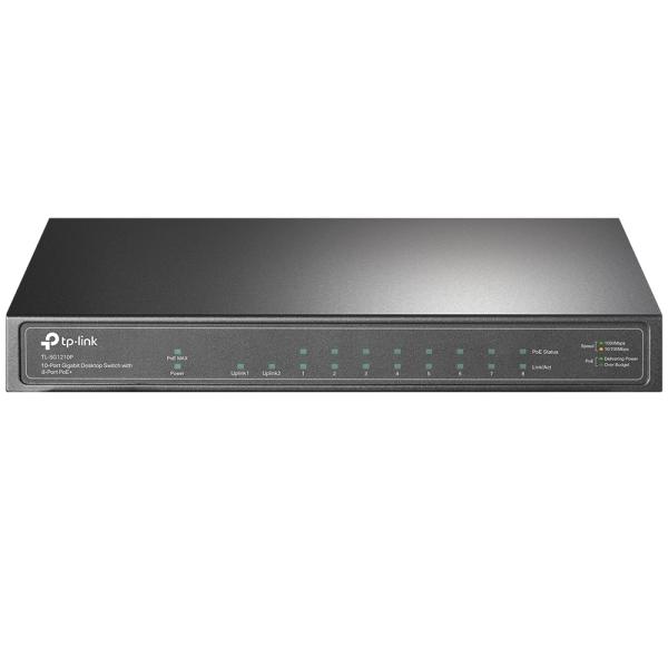 Imagen 1 del producto “Switch no Administrable de 10 Puertos Gigabi TP-LINK TL-SG1210P - Gris, RJ45, 9 ”