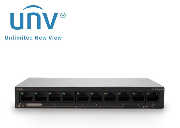 Imagen 1 del producto “Switch POE+ 10 Fast Ethernet NSW2020-10T-POE-IN / 88W Total / No Administrable - ”