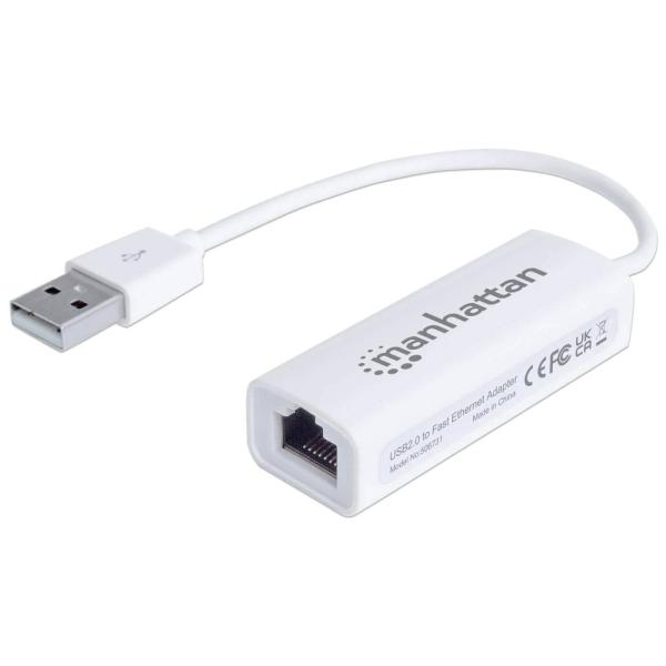 Imagen 1 del producto “506731 Adaptador Fast Ethernet USB de Alta Velocidad 2.0 - Añada una conexión de red a su PC sin necesidad de abrirla. ”
