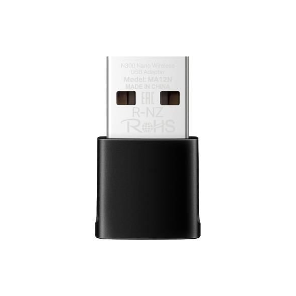 Imagen 1 del producto “Adaptador nano USB inalámbrico N300 (MA12N) Velocidad Wi-Fi Velocidades de hasta 433 Mbps (5 GHz)+ 200 Mbps (2 - 4 GHz) ”