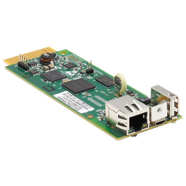 Imagen 1 del producto “Tarjeta de Red WEBCARDLXMINI para Sistemas UPS Selectos - incluye: Tarjeta de Red WEBCARDLXMINI, Cable USB Micro B a USB A, Placas frontales, Manual del Pro ”