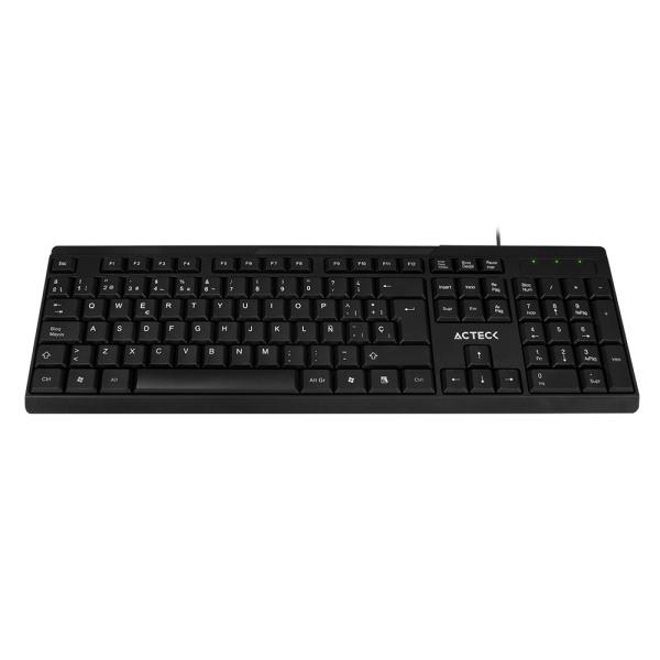 Imagen 1 del producto “Teclado Estándar ACTECK Alámbrico USB WINDOWS-LINUX Diseño Clásico Negro INSPIRE TA210 - ”