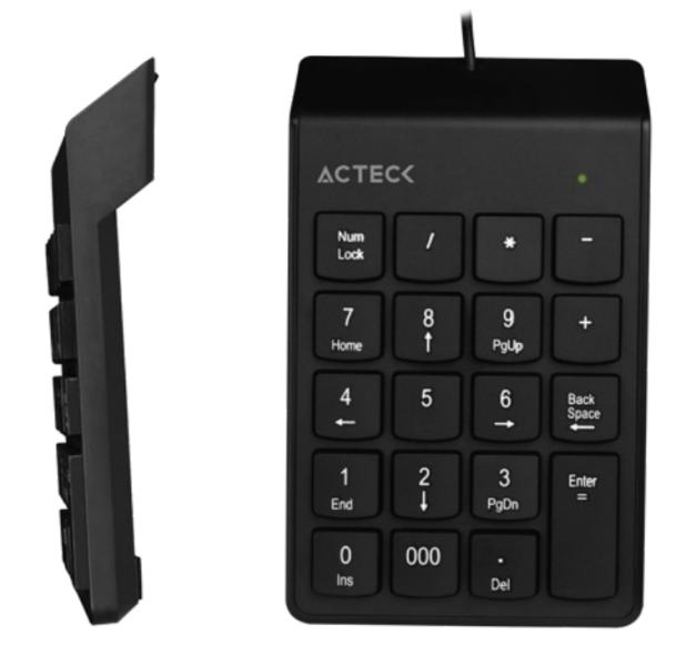 Imagen 1 del producto “Teclado Numérico  ACTECK AC-932622 - USB, Numérico, Negro, Universal ”