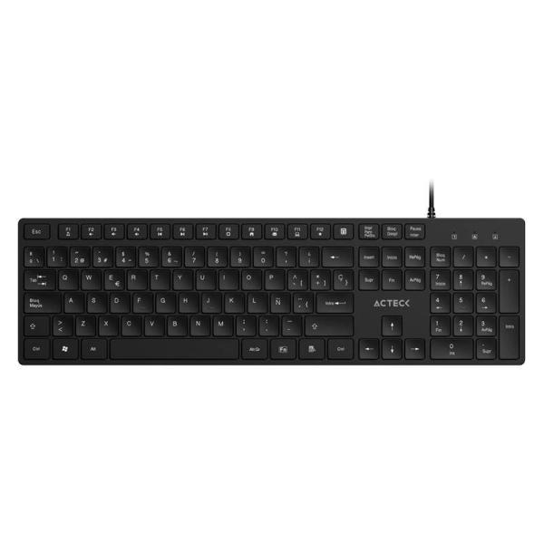 Imagen 1 del producto “Teclado Alámbrico VANTAGE AERO TA545 ACTECK Conectividad USB - 105 teclas de Bajo Perfil ”