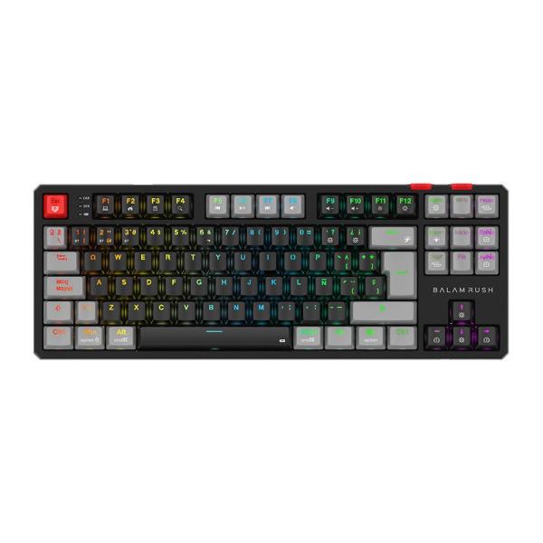 Imagen 1 del producto “Teclado Gamer Inalámbrico LEVEL PRO GK990 Balam Rush Legend Series Conecta hasta 5 Dispositivos - Color Negro/Gris.  BR-940672 ”