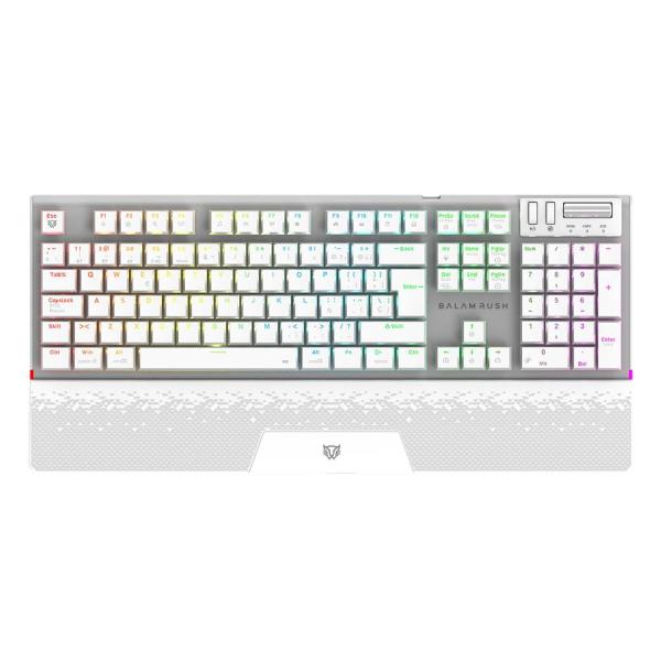 Imagen 1 del producto “Teclado Gamer Inalámbrico DOMINATE EXPERT GK9791 Balam Rush Legend Series Conecta hasta 5 Dispositivos - Color Blanco, BR-940399 ”