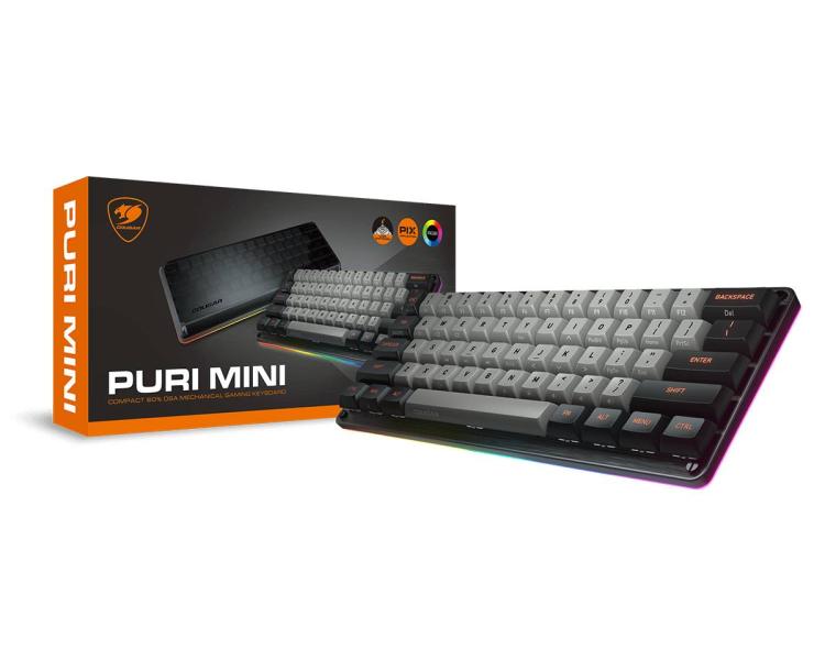 Imagen 1 del producto “Teclado COUGAR PURI MINI MECANICO (37PRMM1MI.0002) Switches-Mecánico - USB, 6Efectos, ALAMBRICO ”