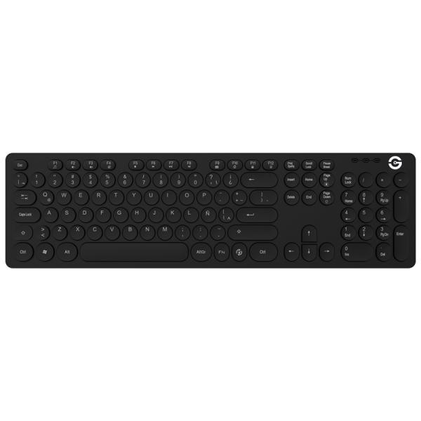 Imagen 1 del producto “GETTTECH TECLADO RETROILUMINADO IGNITE GRIS - 105 TECLAS, CONEXIÓN USB, ABS FRENTE Y GALVANIZADO ATRÁS MOD. GTI-28201G ”
