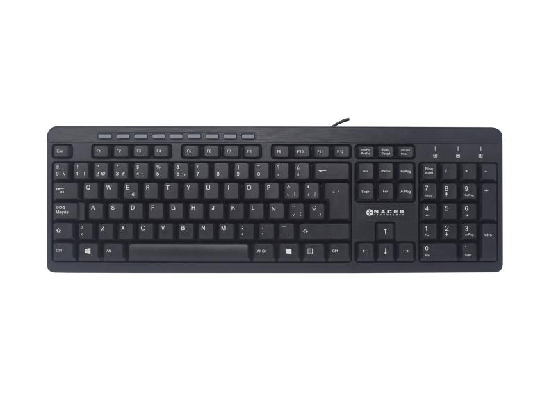 Imagen 1 del producto “Teclado Multimedia Naceb Technology NA-0109 - Estándar, Negro, Alámbrico ”
