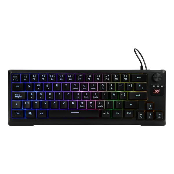 Imagen 1 del producto “Teclado Gamer Vorago Start The Game KB-506 Tkl Factor 65 - Rgb, Rueda Multimedia, Alámbrico, Anti Ghosting, Usb Negro ”