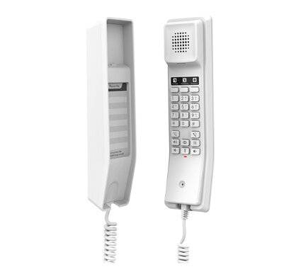 Imagen 1 del producto “Teléfono IP Hotelero - 2 líneas con 2 cuentas SIP, conferencia de 3 vías, Poe, GDMS, color blanco ”