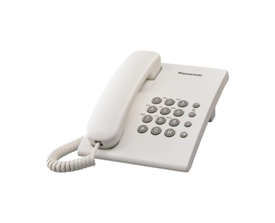 Imagen 1 del producto “PANASONIC Telefono analogico - control de volumen, ajuste de tono, Flash, Redial, pared/escritorio, Blanco ”