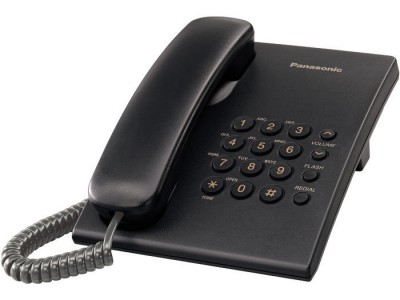 Imagen 1 del producto “PANASONIC Telefono analogico - control de volumen, ajuste de tono, Flash, Redial, pared/escritorio, Negro ”