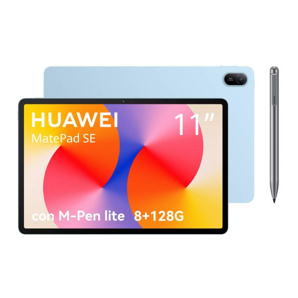 Imagen 1 del producto “53014GYW MatepadSE 11 AZUL - 8Gb+128Gb Incluye M-Pen Lite | Diseño con cuerpo de metal de una pieza |Pantalla HUAWEI FullView de 11 con Confort ocular ”