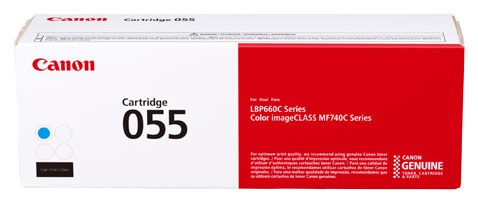 Imagen 1 del producto “Toner  CANON 055 CYAN - Laser, 1200 páginas, Cian, imageCLASS LBP664CDW, MF741CDW, MF743CDW ”