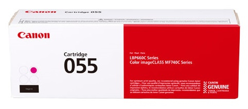 Imagen 1 del producto “Toner CANON 055 MAGENTA - Laser, 1200 páginas, Magenta, imageCLASS LBP664CDW, MF741CDW, MF743CDW ”