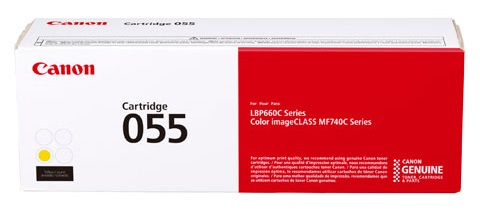 Imagen 1 del producto “Toner  CANON 055 YELLOW - Laser, 1200 páginas, Amarillo, imageCLASS LBP664CDW, MF741CDW ”
