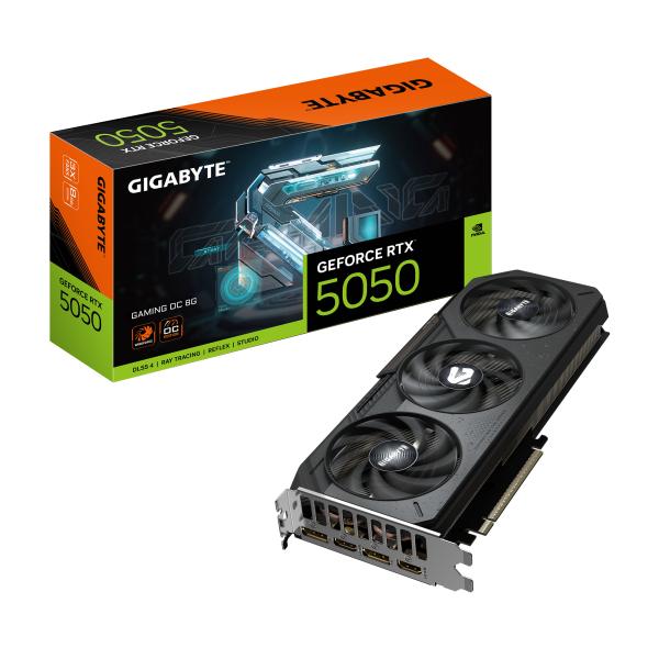 Imagen 1 del producto “TARJETA DE VIDEO GIGABYTE RTX GV-N5050GAMING OC-8GD - 8GB, 128 BITS, GDDR6, PCI-E 5.0  ”