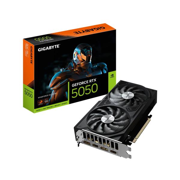 Imagen 1 del producto “TARJETA DE VIDEO GIGABYTE GV-N5050WF2OCV2-8GD - RTX 5050, 8GB, 128 BITS, GDDR6, PCI-E 5.0 ”