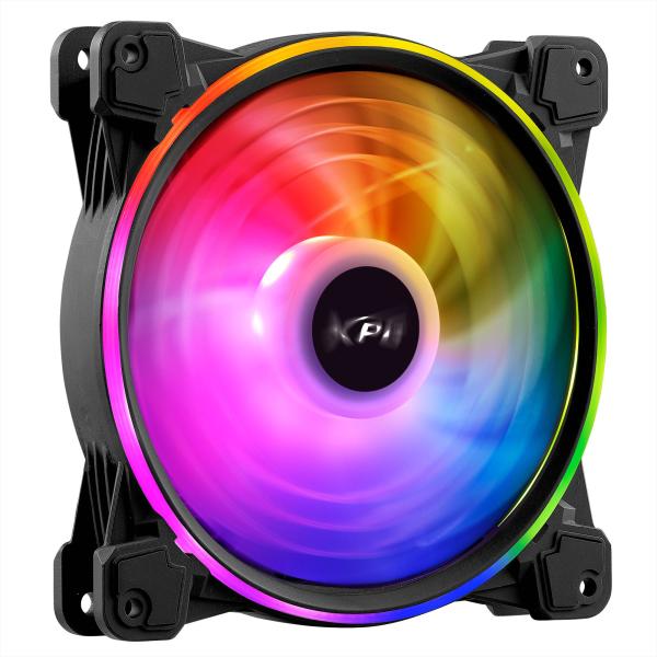 Imagen 1 del producto “Ventilador XPG HURRICANE 140 ARGB PWM (Pulse Width Modulation). 140mm. Con Iluminacion ARGB. NEGRO. HURRICANE140ARGBPWM-BKCWW - ”