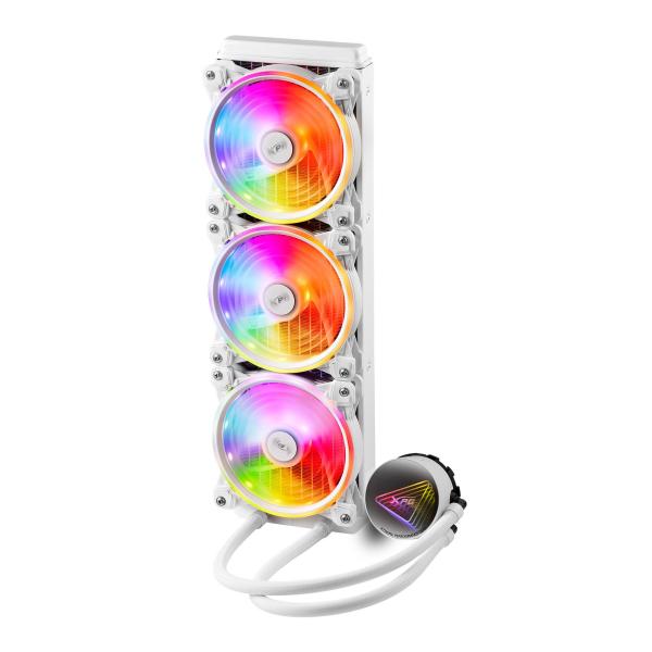 Imagen 1 del producto “Enfriador liquido XPG LEVANTE X 360. Tres ventiladores ARGB 120 mm. Radiador 360mm.  Intel: LGA 1700 - 1200, 115x y AMD: AM5, AM4. LEVANTEX360-WHCWW ”