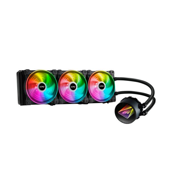 Imagen 1 del producto “Enfriador liquido XPG LEVANTE X 360. Tres vent. ARGB 120 mm. Radiador aluminio 360mm. Intel: LGA 1700 - 1200, 115x y AMD: AM5, AM4. LEVANTEX360-BKCWW ”