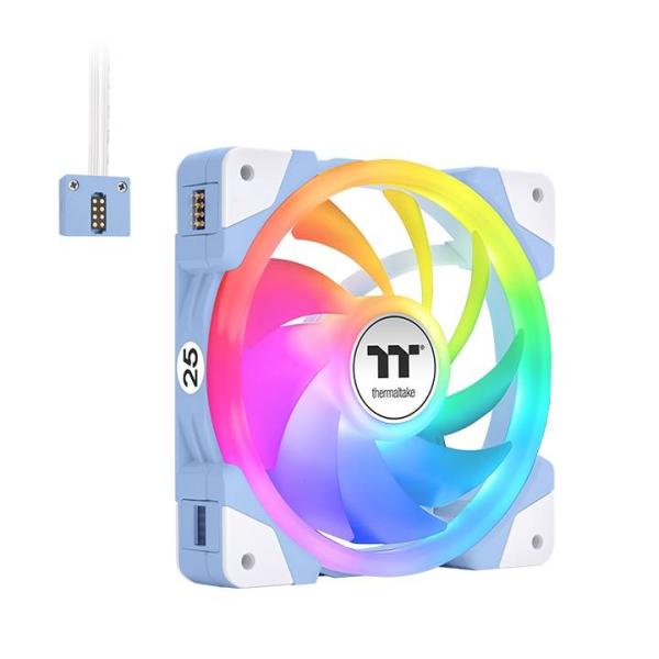 Imagen 1 del producto “Ventilador SWAFAN EX12 ARGB Sync Hydrangea Blue Thermaltake (paquete de 3 ventiladores) - aspas intercambiables ”