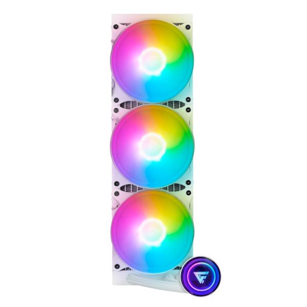 Imagen 1 del producto “Enfriamiento liquido GAME FACTOR LQG700-WH - Blanco, Sistema de refrigeración líquida todo en uno, 23 dB, 2550 RPM ”