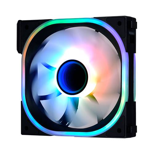 Imagen 1 del producto “VENTILADOR MODULAR GAME FACTOR FG500 - 120MM, 58 CFM, 1900 RPM, RGB, COMPATIBLE CON FG500 NEGRO ”